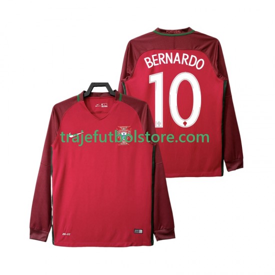 Camiseta 1ª Portugal BERNARDO 10 2016 Retro Hombre ML