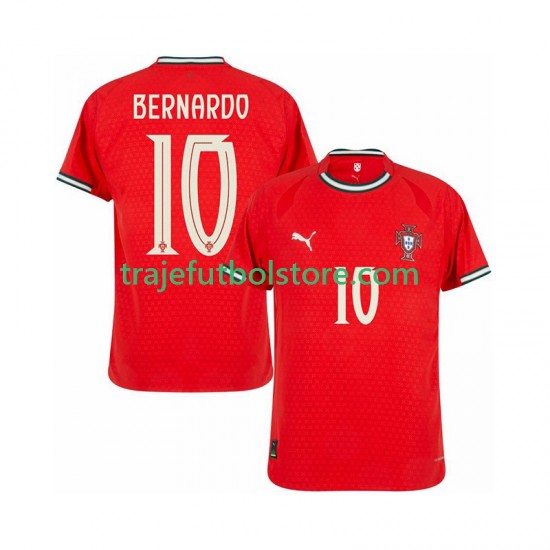 Camiseta 1ª Portugal Bernardo Silva 10 Hombre 2025-2026 Manga Corta