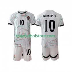 Camiseta 2ª Portugal Bernardo Silva 10 Niño 2025-2026 Manga Corta