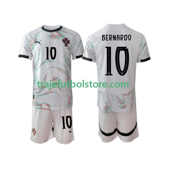 Camiseta 2ª Portugal Bernardo Silva 10 Niño 2025-2026 Manga Corta