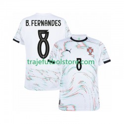 Camiseta 2ª Portugal Bruno Fernandes 8 Hombre 2025-2026 Manga Corta
