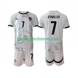 Camiseta 2ª Portugal Cristiano Ronaldo 7 Niño 2025 Manga Corta