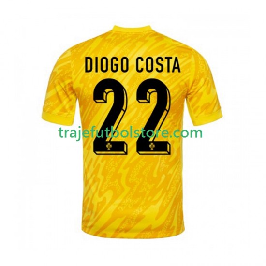 Camiseta 1ª Portugal Diogo Costa 22 Portero Hombre 2024 Manga Corta