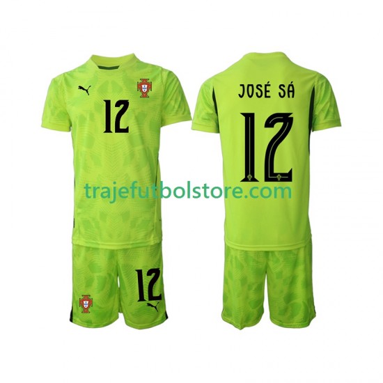 Camiseta 1ª Portugal Jose Sa 12 Portero Niño 2025 Manga Corta