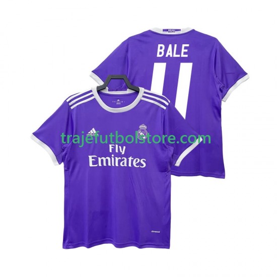 Camiseta 2ª Real Madrid BALE 11 2016 2017 Retro Hombre Manga Corta