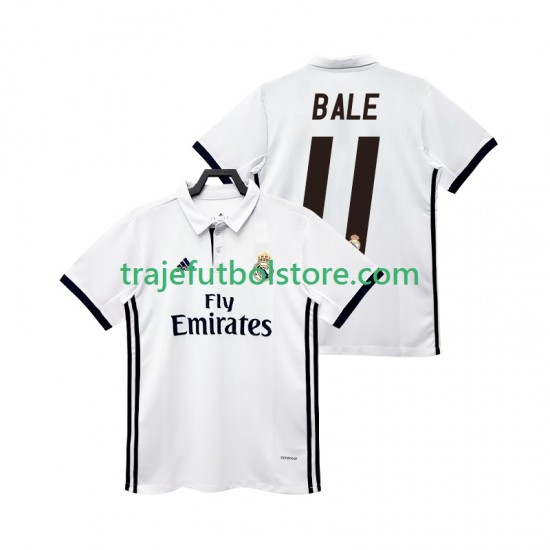 Camiseta 1ª Real Madrid BALE 11 2017 2018 Retro Hombre Manga Corta