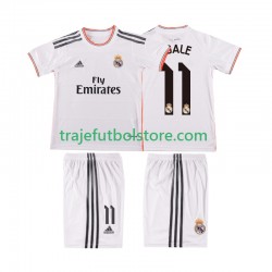 Camiseta 1ª Real Madrid BALE 11 2013 2014 Retro Niño Manga Corta