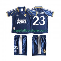 Camiseta 3ª Real Madrid BECERHAM 23 Retro Niño 1998 1999 Manga Corta