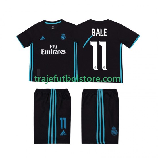 Camiseta 2ª Real Madrid Bale 11 2017 2018 Retro Niño Manga Corta