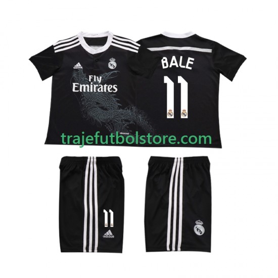 Camiseta 3ª Real Madrid Bale 11 2014 Retro Niño Manga Corta