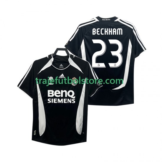 Camiseta 3ª Real Madrid Beckham 23 2007 Retro Hombre 2006 Manga Corta