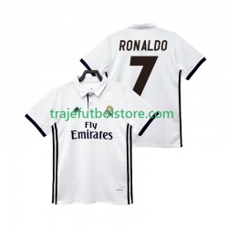 Camiseta 1ª Real Madrid CRISTIANO RONALDO 7 2017 2018 Retro Hombre Manga Corta