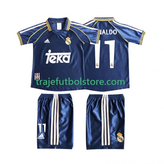 Camiseta 3ª Real Madrid Cristiano Ronaldo 11 Retro Niño 1998 1999 Manga Corta