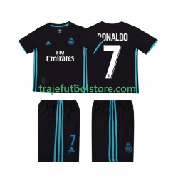 Camiseta 2ª Real Madrid Cristiano Ronaldo 7 2017 2018 Retro Niño Manga Corta