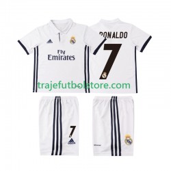 Camiseta 1ª Real Madrid Cristiano Ronaldo 7 2016 2017 Retro Niño Manga Corta