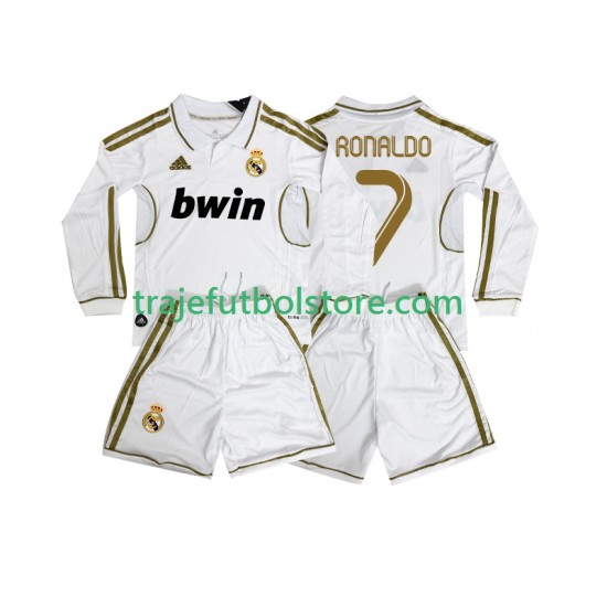 Camiseta 1ª Real Madrid Cristiano Ronaldo 7 2012 Retro Niño 2011 ML