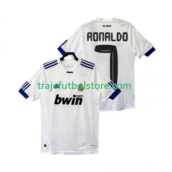 Camiseta 1ª Real Madrid Cristiano Ronaldo 7 Retro Hombre 2011 2010 Manga Corta