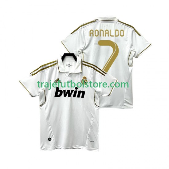 Camiseta 1ª Real Madrid Cristiano Ronaldo 7 2012 Retro Hombre 2011 Manga Corta