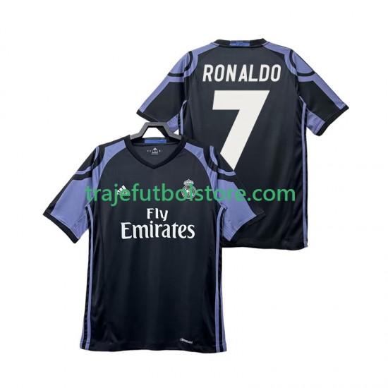 Camiseta 3ª Real Madrid Cristiano Ronaldo 7 2016 2017 Retro Hombre Manga Corta