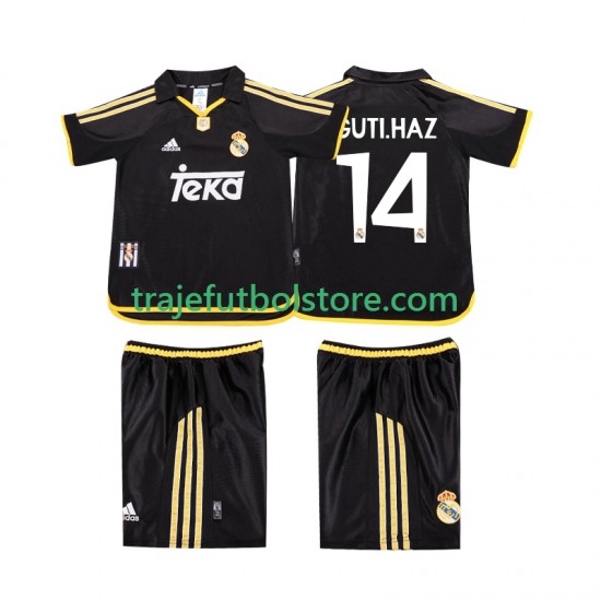 Camiseta 2ª Real Madrid GUTI.HAZ 14 2001 Retro Niño 1999 Manga Corta