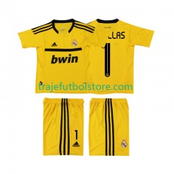 Camiseta 1ª Real Madrid CASILLAS 1 2012 Portero Retro Niño 2011 Manga Corta