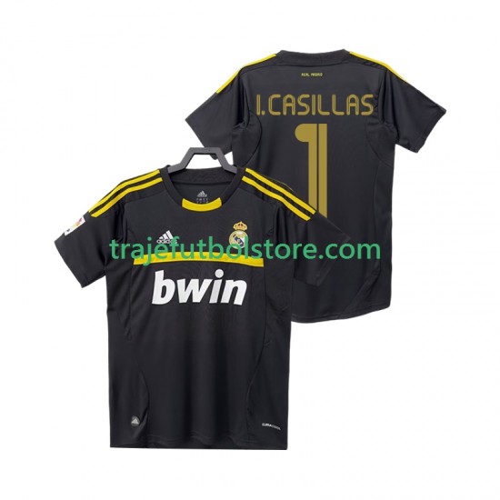 Camiseta 2ª Real Madrid I.CASILLAS 1 2012 Portero Retro Hombre 2011 Manga Corta
