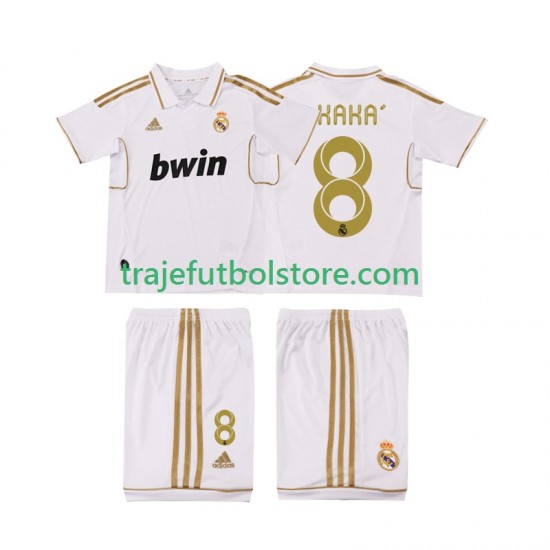 Camiseta 1ª Real Madrid KAKA 8 2012 Retro Niño 2011 Manga Corta