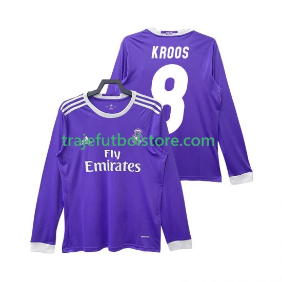 Camiseta 2ª Real Madrid KROOS 8 2016 2017 Retro Hombre ML