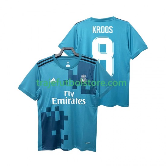 Camiseta 3ª Real Madrid KROOS 8 2017 2018 Retro Hombre Manga Corta