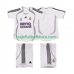 Camiseta 1ª Real Madrid 2007 Retro Niño 2006 Manga Corta