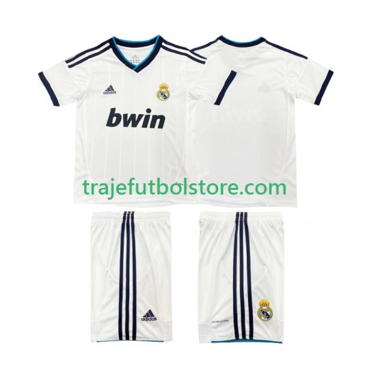 Camiseta 1ª Real Madrid 2012 2013 Retro Niño Manga Corta