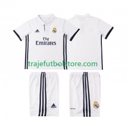 Camiseta 1ª Real Madrid 2016 2017 Retro Niño Manga Corta