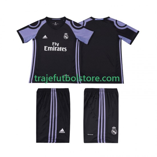 Camiseta 3ª Real Madrid 2016 2017 Retro Niño Manga Corta