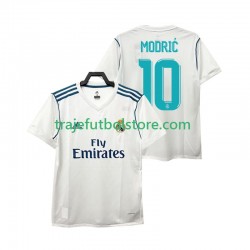 Camiseta 1ª Real Madrid Modrić 10 2017 Retro Hombre Manga Corta