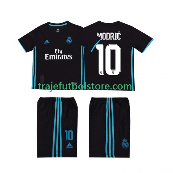 Camiseta 2ª Real Madrid Modrić 10 2017 2018 Retro Niño Manga Corta