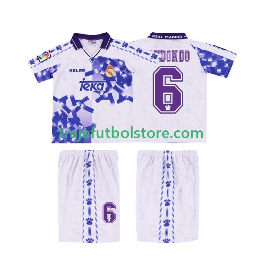 Camiseta 3ª Real Madrid REDONDO 6 1996 1997 Retro Niño Manga Corta