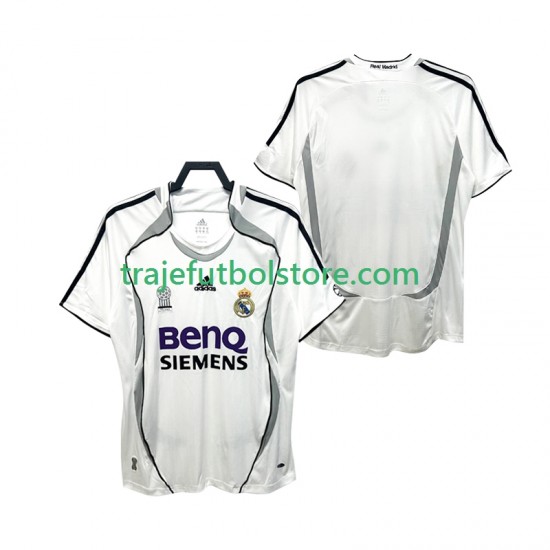 Camiseta 1ª Real Madrid 2007 Retro Hombre 2006 Manga Corta