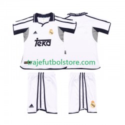 Camiseta 1ª Real Madrid 2001 Retro Niño 2002 Manga Corta