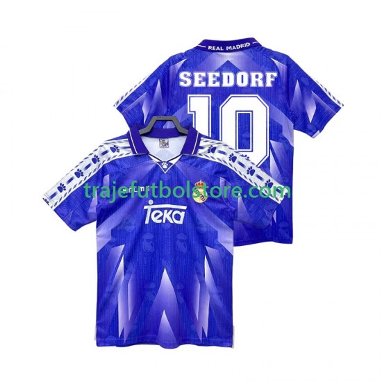 Camiseta 2ª Real Madrid SEEDORF 10 1996 1997 Retro Hombre Manga Corta