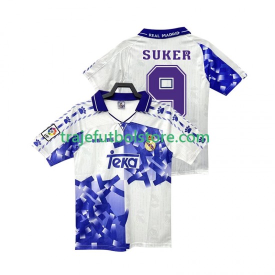 Camiseta 3ª Real Madrid SUKER 9 1996 1997 Retro Hombre Manga Corta
