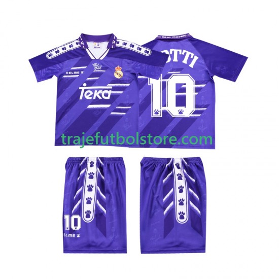 Camiseta 2ª Real Madrid TOTTI 10 1996 Retro Niño 1994 Manga Corta