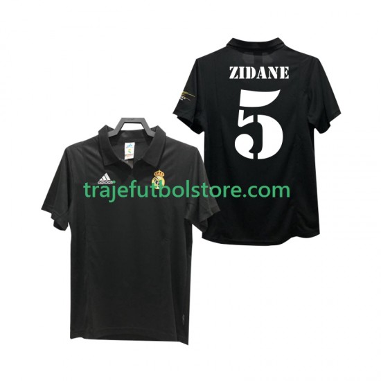 Camiseta 2ª Real Madrid ZIDANE 5 2003 Retro Hombre 2002 Manga Corta