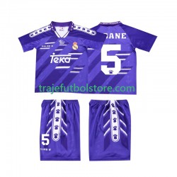 Camiseta 2ª Real Madrid ZIDANE 5 1996 Retro Niño 1994 Manga Corta