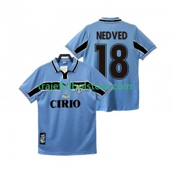 Camiseta 1ª SS Lazio NEDVED 18 Retro Hombre 1998 1999 Manga Corta