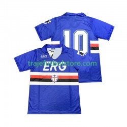 Camiseta 1ª Sampdoria 10 1990 1991 Retro Hombre Manga Corta