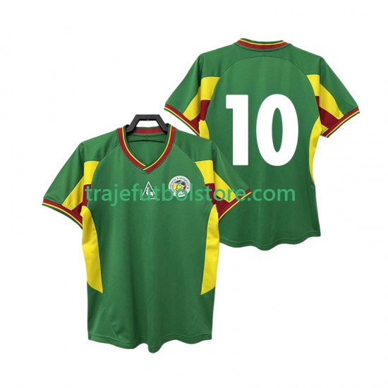 Camiseta 2ª Senegal 10 Retro Hombre 2002 Manga Corta