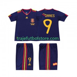 Camiseta 2ª España TORRES 9 Retro Niño 2010 Manga Corta