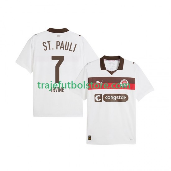 Camiseta 2ª St. Pauli Jackson Irvine 7 Hombre 2025-2026 Manga Corta