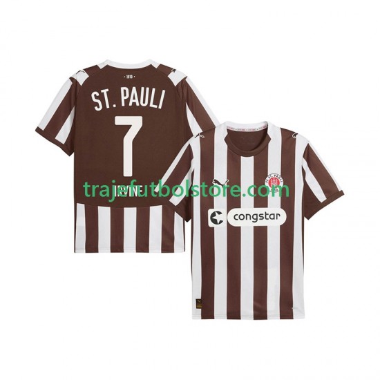 Camiseta 1ª St. Pauli Jackson Irvine 7 Hombre 2025-2026 Manga Corta