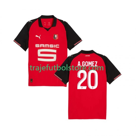 Camiseta 1ª Stade Rennais Andres Gomez 20 Hombre 2025-2026 Manga Corta